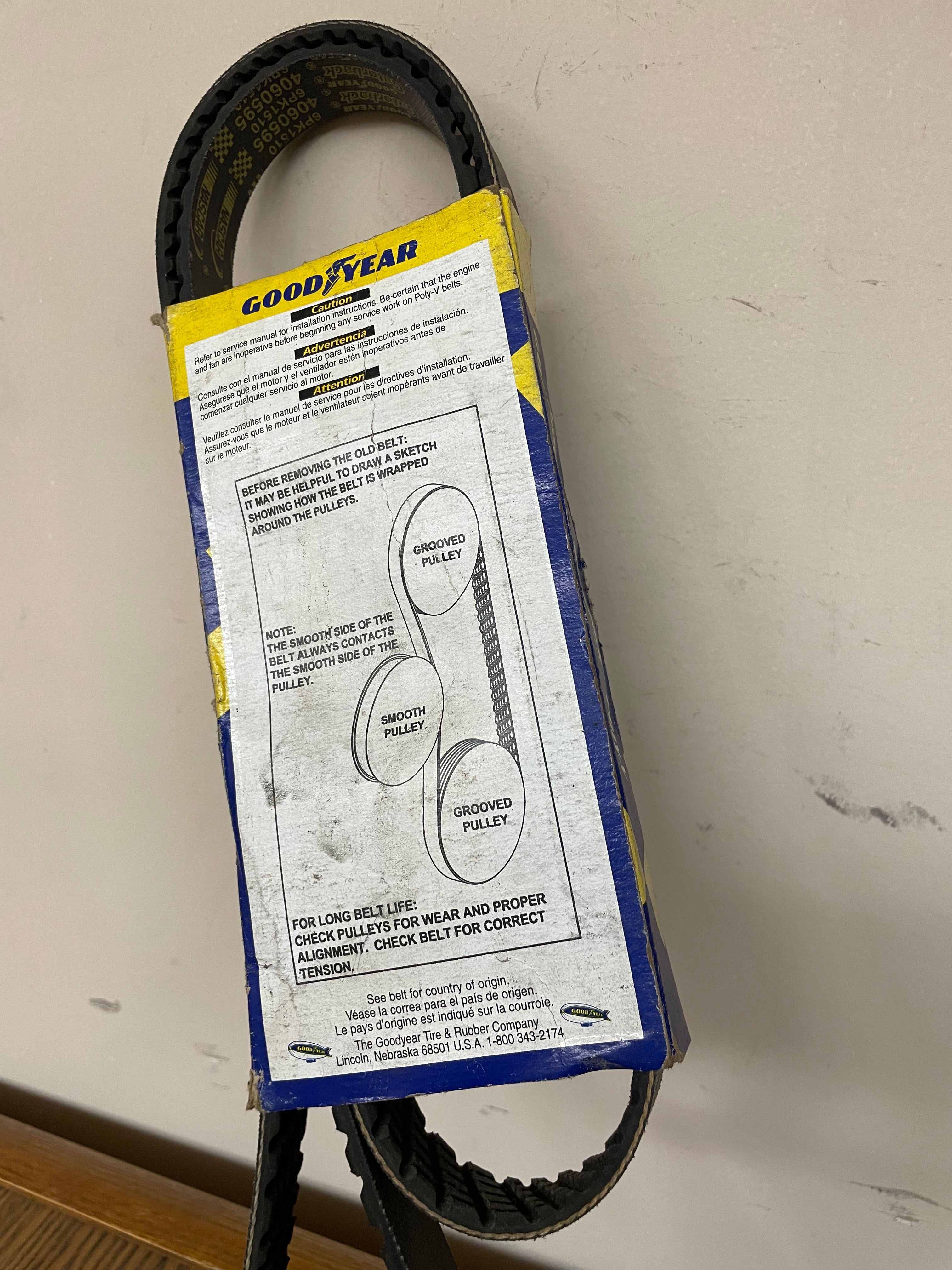 Goodyear Gatorback 6PK1510 Serpentine Belt – 6 Ribs, Medium Length Micro‑V