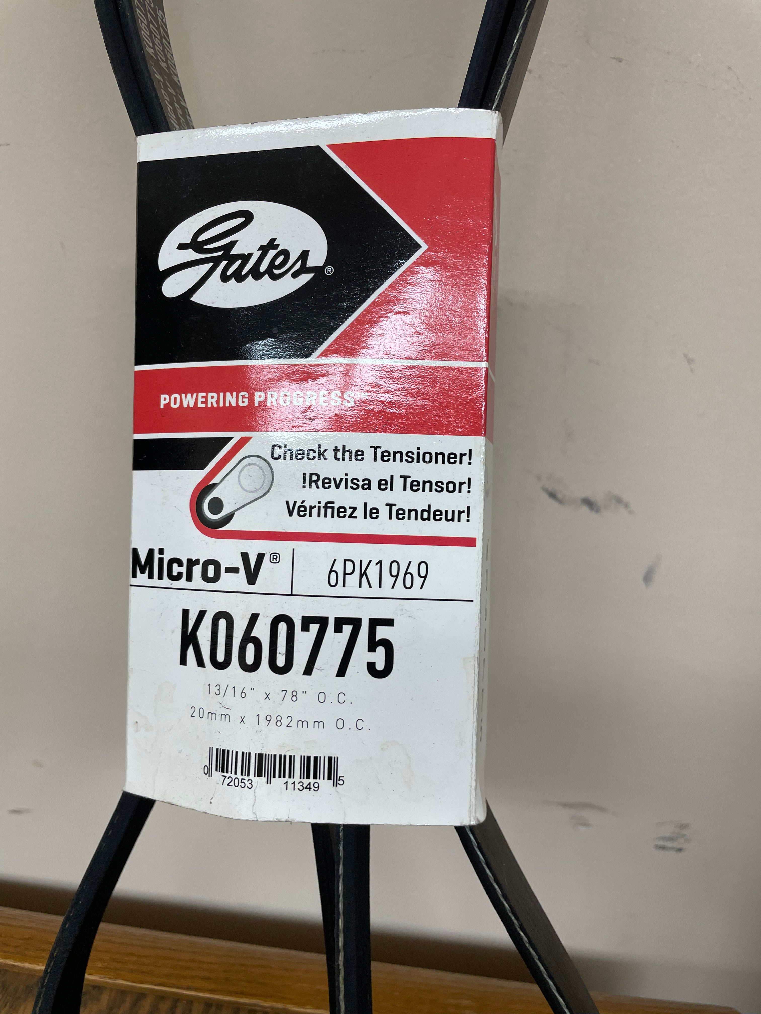 Gates 6PK1969 – 6‑Rib Micro‑V / Serpentine Belt (1969 mm / ~77.5 in)