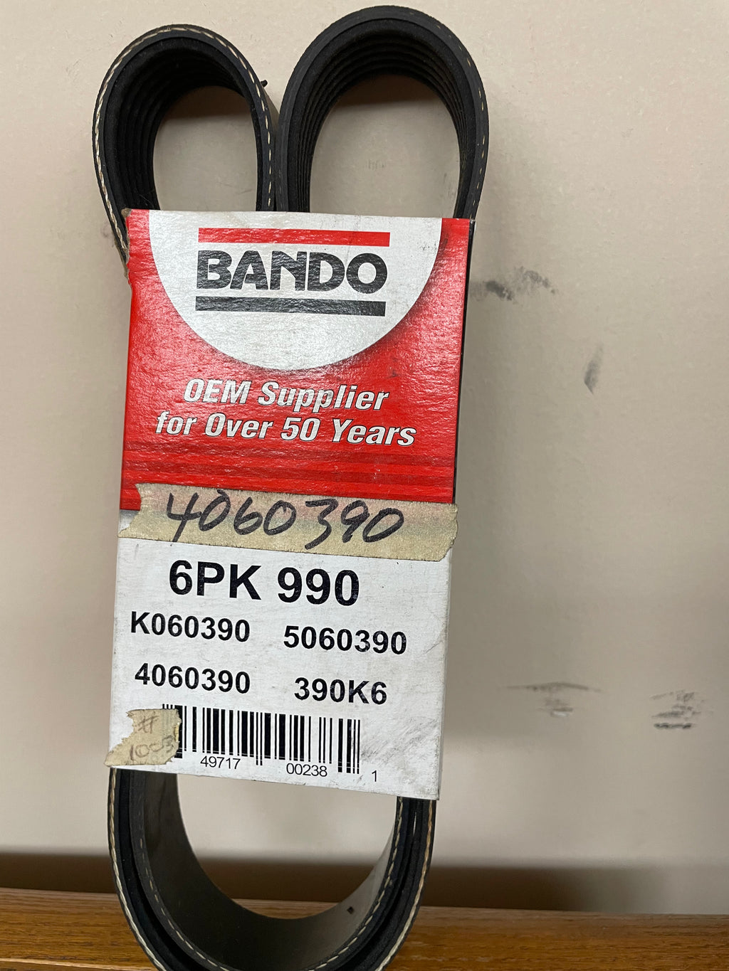 Bando 6PK990 Serpentine Belt – 6‑Rib, 990 mm